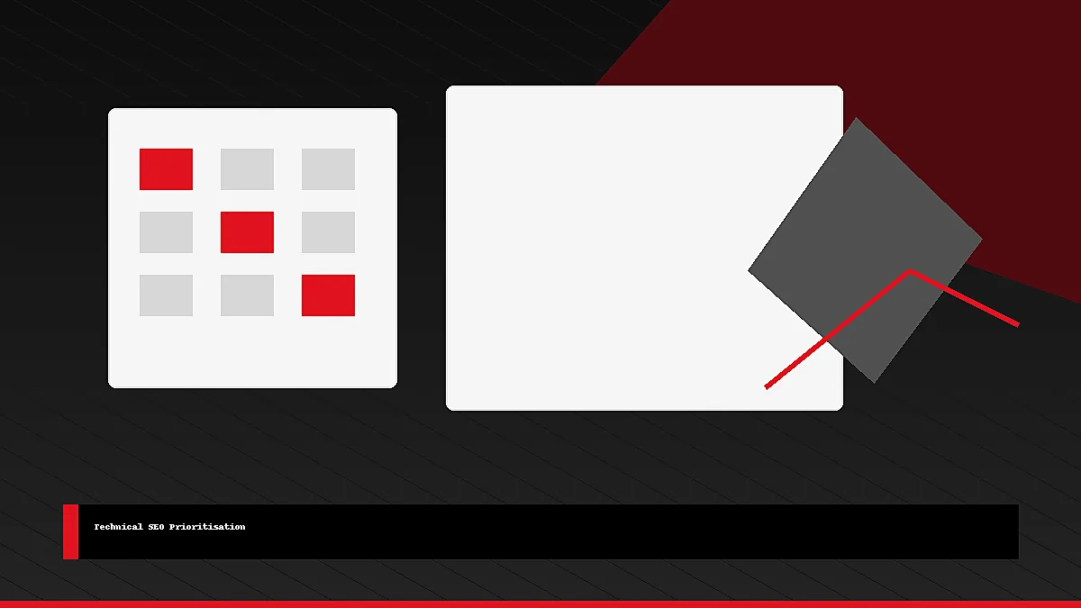 Technical SEO audit dashboard and web performance visual
