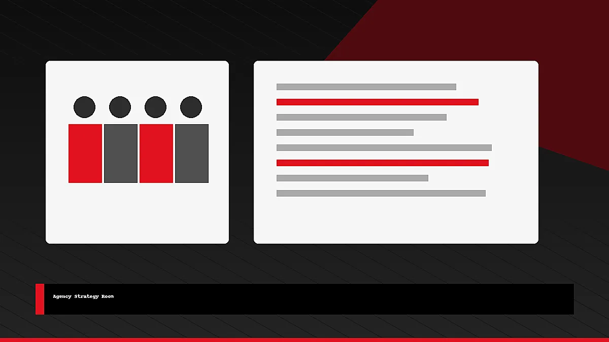Digital agency strategy workspace visual